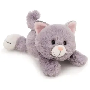 NICI peluche Chat gris 20cm, couché VERT pas cher