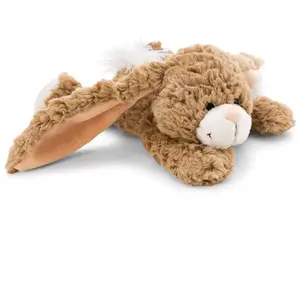 Nici Lapin Lopino brun couché 50 cm Lapin en peluche pas cher