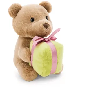 Peluche ours assis avec boîte à cadeau Nici Finni 13 cm pas cher