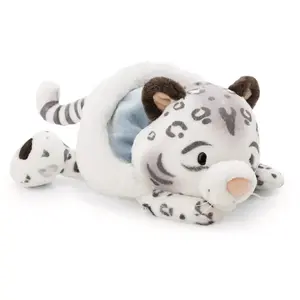 Nici Léopard des neiges Eleni Snowbell 20 cm couché Peluche pas cher