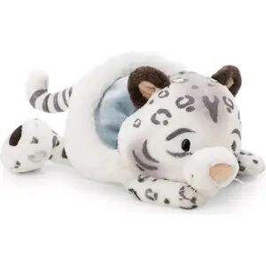 Nici Léopard des neiges Eleni Snowbell 30 cm couché Peluche pas cher