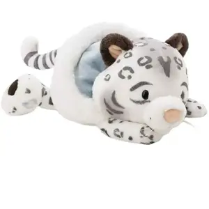 Nici Léopard des neiges Eleni Snowbell 45 cm couché Peluche pas cher