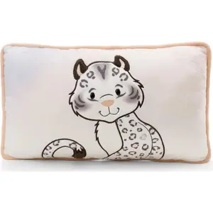Coussin Nici léopard des neiges Eleni 43 x 25 cm coussin en peluche pas cher