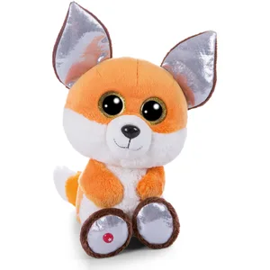 NICI Glubschis : L’Original   Renard en Peluche Runizzi Glubschis 15 cm I Doudous Renards Assis avec de Grands Yeux Scintillants I Doudou Animal pour Les Amateurs de Peluches 47695