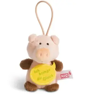 Peluche cochon avec boucle Nici Ich bringe dir Glück Marron 8 cm 44869Vendu paramazon