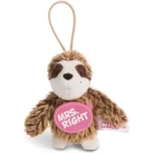 Peluche paresseux avec boucle Nici Mrs. Right 8 cm pas cher
