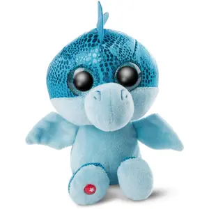 NICI Glubschis : The Original - Glubschis Peluche Dragon Jet-Jet de 15 cm - Peluches doudous aux Grands Yeux Scintillants - Doudou Duveteux pour Jouer et à câliner, BleuVendu parcarrefour