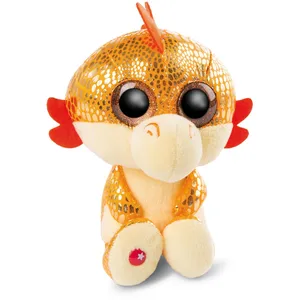 NICI Glubschis : The Original - Glubschis Peluche Dragon Yo-Yo 15 cm - Peluches doudous aux Grands Yeux Scintillants - Doudou Duveteux pour Jouer et à câliner, Orange pas cher
