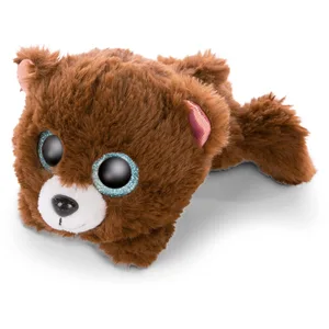 NICI Glubschis : L’Originale   Glubschis Mr Cuddle l’Ours en Peluche 15cm   Nounous couché avec de Grands Yeux Brillants   Peluches moelleuses pour Les Fans de Jouets à câliner   Doudou pas cher