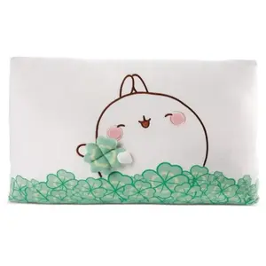 NICI Coussin rectangulaire MOLANG avec Feuille de trèfle 43x25cm pas cher
