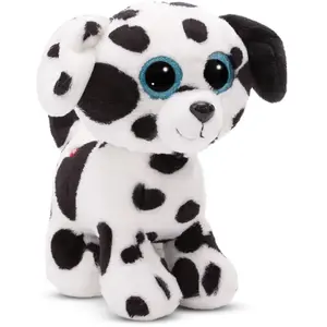 Peluche dalmatien Nici Glubschis Dottino Noir 15 cm 49696 pas cher