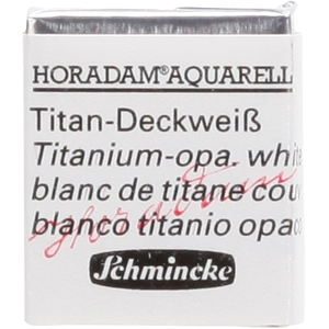 Schmincke Peinture aquarelle Horadam demi-godet extra-fine 101 - Blanc de titane opaque