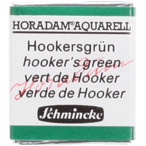 Schmincke Peinture aquarelle Horadam demi-godet extra-fine 521 - Vert de hooker pas cher