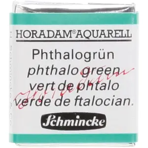 Schmincke Peinture aquarelle Horadam demi-godet extra-fine 519 - Vert de phtalo