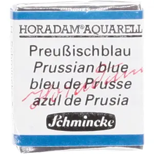 Schmincke Peinture aquarelle Horadam demi-godet extra-fine 492 - Bleu de Prusse pas cher