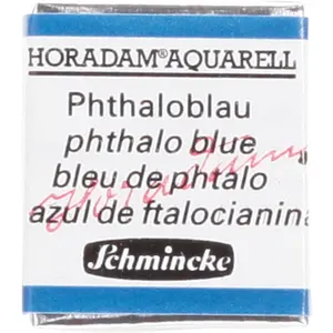 Schmincke Peinture aquarelle Horadam demi-godet extra-fine 484 - Bleu phtalo pas cher