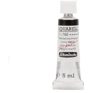 Schmincke Peinture aquarelle Horadam 5 ml extra-fine 780 - Noir d'ivoire pas cher