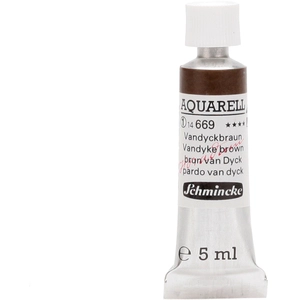 Schmincke Peinture aquarelle Horadam 5 ml extra-fine 669 - Brun Van Dyck pas cher