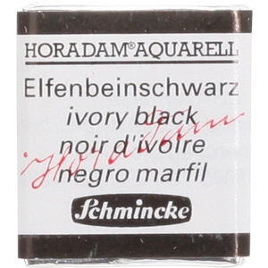 Schmincke Peinture aquarelle Horadam demi-godet extra-fine 780 - Noir d'ivoire