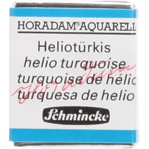 Schmincke Peinture aquarelle Horadam demi-godet extra-fine 475 - Turquoise hélio