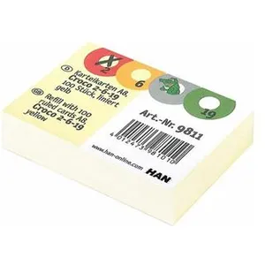 Comparateur de prix : Han 9811 - Fiches pour classeur CROCO 2-6-19, couleur jaune