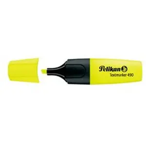 PELIKAN - Surligneur 490, orange fluo, rechargeable pointe biseautée, ... pas cher