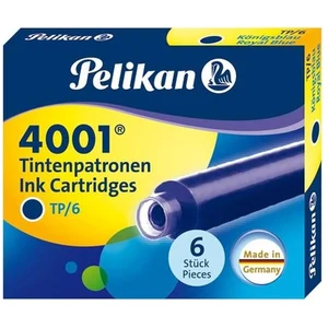 Pelikan, Cartouche de rechange + encrier, 4001 Tp/6 (Bleu, 6 pcs) pas cher