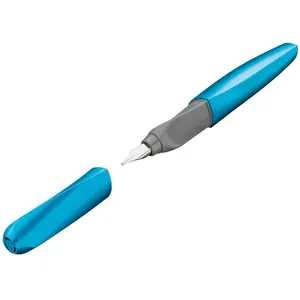 Pelikan pelikan twist stylo plume frosted blue, bleu-métallique noir