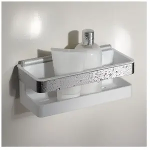 Panier De Douche Keuco 3 Parties - Laiton Chromé Anthracite - Neuf