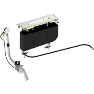 Keuco Bloc de montage pour robinet 3 trous pour rebord de baignoire, s...