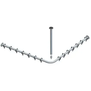 Keuco Plan Tringle de rideau de douche, avec fixation au plafond, 1493...Vendu paramazon