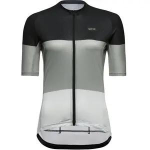 Maillot GOREWEAR Spirit Stripes manche courte noir gris blanc femme - S pas cher