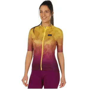 Maillot GOREWEAR Rain Camo manche courte jaune lilas femme - M pas cher