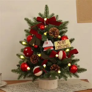 MICH Mini Sapin de Noël Artificiel Avec Guirlandes Lumineuses LED - Pe... pas cher