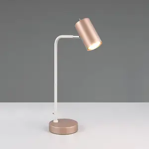 Trio Lighting Lampe à poser Marley, brun/gris clair, hauteur 45 cm, mé... pas cher