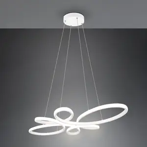 Trio Lighting Suspension LED Fly, blanc mat, 4 000 K, 83 cm x 45 cm