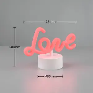 Comparateur de prix : Reality Leuchten Lampe de table LED Amor, blanc, plastique, batterie, ...