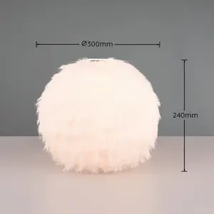 Comparateur de prix : RL LIVE YOUR LIGHT Reality Leuchten Lampe à poser Furry, hauteur 24 cm, couleur sable, peluche synthétique