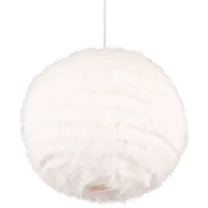 Comparateur de prix : RL LIVE YOUR LIGHT Reality Leuchten Suspension Furry, Ø 35 cm, couleur sable, peluche synthétique