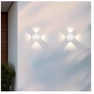 Comparateur de prix : Trio Lighting Applique d'extérieur LED Avisio, blanc mat, à 4 lampes, ...
