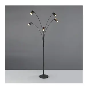 Comparateur de prix : Trio Leuchten Lampe à arc MARLEY 412400532, Métal Noir mat, excl. 5x GU10