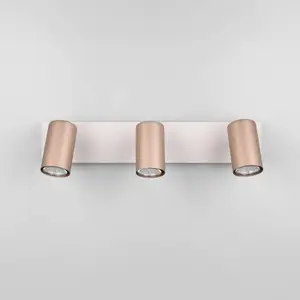 Comparateur de prix : Trio Lighting Spot pour plafond Marley brun/gris clair 48 x 9 cm 3 lampes métal