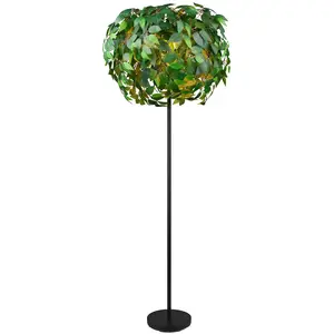 Comparateur de prix : Reality Leuchten Lampe sur pied Leavy, noir/vert, hauteur 180 cm, à 3 ...