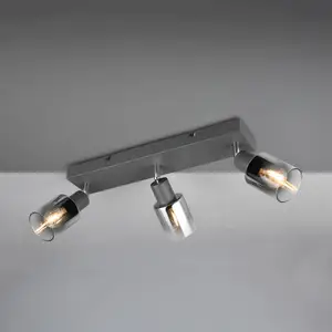 Reality Leuchten Spot pour plafond Cadiz, 3 lampes, E14, anthracite pas cher