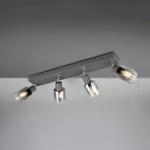 Reality Leuchten Spot pour plafond Cadiz, 4 lampes, E14, anthracite pas cher