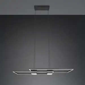 Comparateur de prix : Trio Lighting Led Lampe à suspendre Albany Noir 100x28 cm Plafonnier