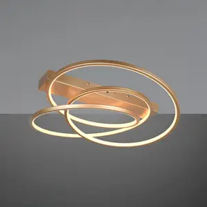 Comparateur de prix : Trio Lighting Plafonnier LED Darvin, doré, métal, plastique CCT