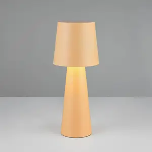 Comparateur de prix : Trio Lighting Lampe à poser Nubian, beige, hauteur 40 cm, métal, E27