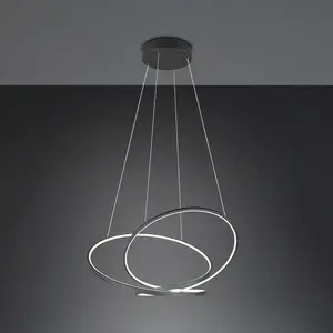Comparateur de prix : Trio Lighting Suspension LED Darvin longueur 84 cm noir mat métal CCT