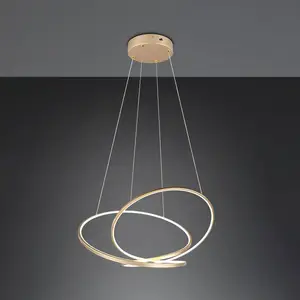 Comparateur de prix : Trio Lighting Suspension LED Darvin longueur 84 cm, doré, métal, CCT
